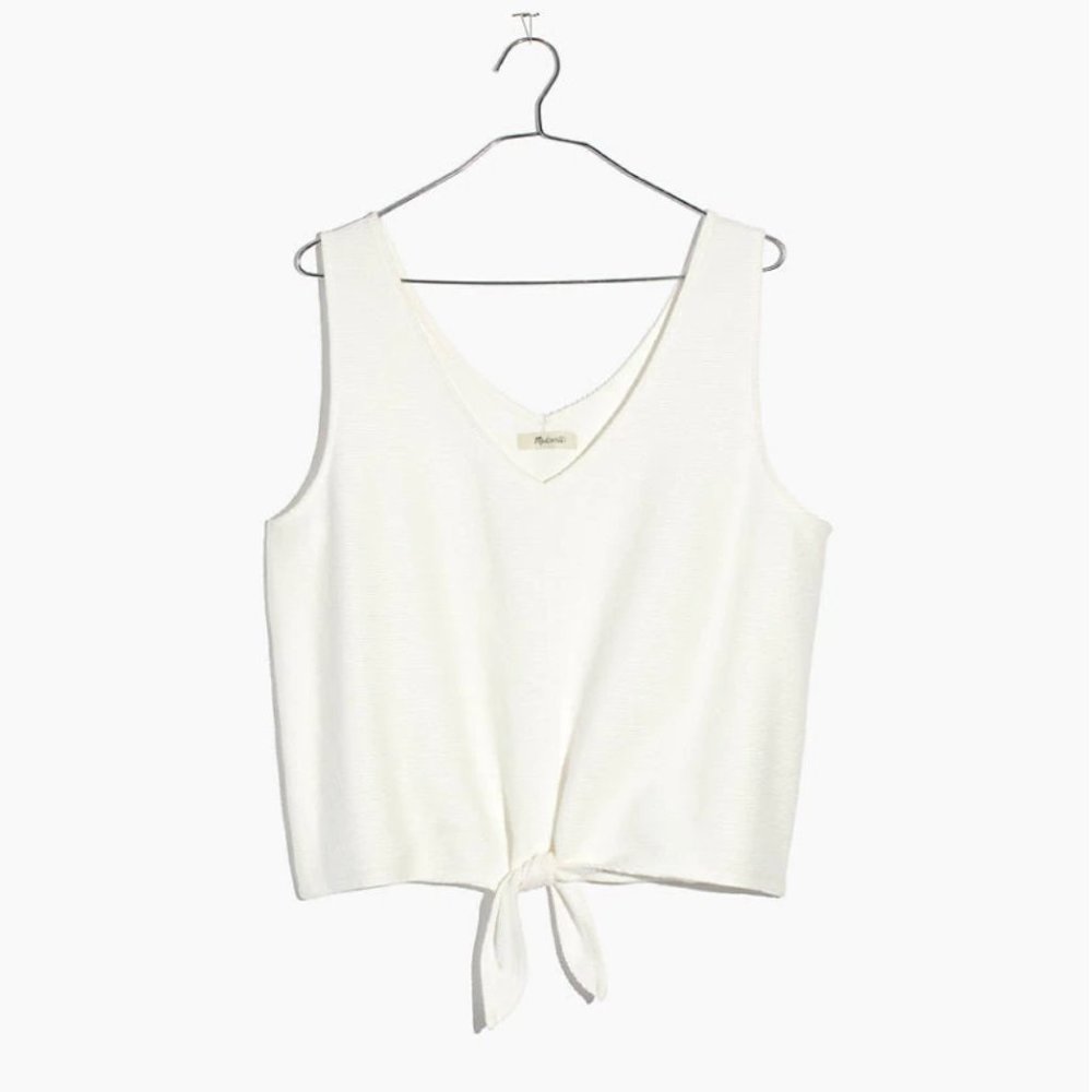 Madewell Texture & Thread tie front tank top